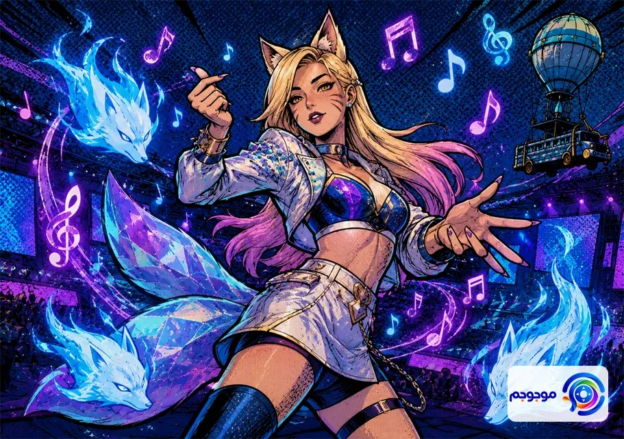 اسکین Ahri فورتنایت با قابلیت_